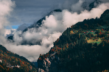 Cloud and hill