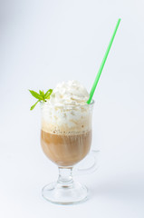 iced coffee with whipped cream