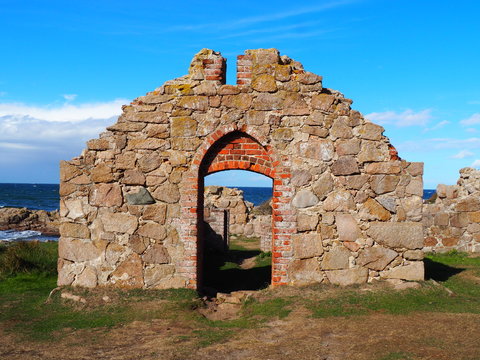 Hammershus castle ruins on Bornholm, Denmark