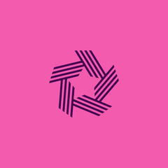 Abstract elegant and modern striped style icon
