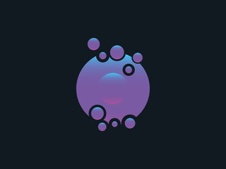 Round bubbles vector symbol
