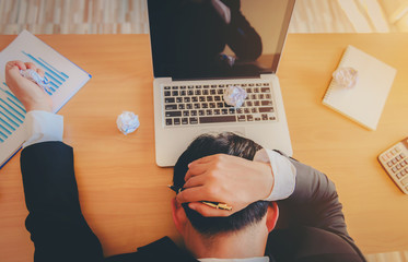 man stress at work,