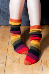 Verlegen Socken Frau