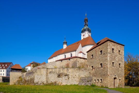 Parish Church of the Assumption of the Virgin Mary, Bad Kotzting, Bavarian Forest, Upper Palatinate, Bavaria, Germany, Europe