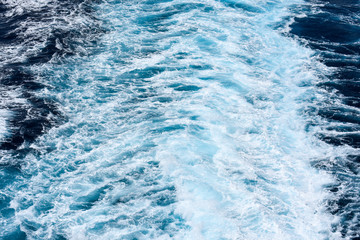 Ship's wake close view