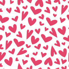 Seamless pattern with heart for the Happy Valentine's Day. For holidays greeting cards,banners,wallpapers and craft paper.Vector illustration