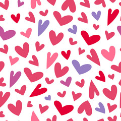 Seamless pattern with heart for the Happy Valentine's Day. For holidays greeting cards,banners,wallpapers and craft paper.Vector illustration