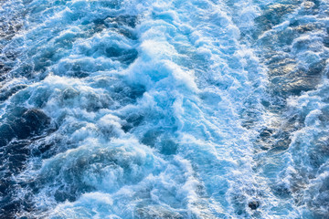 Ship's wake close up