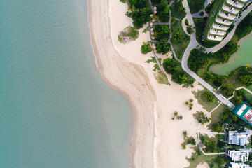 Beautiful view of a nice tropical beach from the air - Image