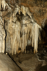 Cave with stalactites and stalagmites - Tuscany Italy