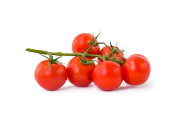 Red tomato on an isolated background.