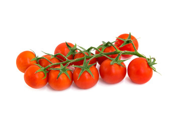 Small red tomato on an isolated background.