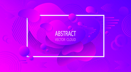 Abstract Excellent Vector background with 3D effect in pink lilac acid colors  or digital internet web mobile motion futuristic space template for design in creative trend modern  style