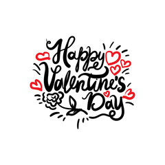 Greeting card for Happy Valentine's Day.For  banners,wallpapers and craft paper.Vector illustration