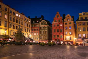 Fototapeta na wymiar Stockholm bei Nacht