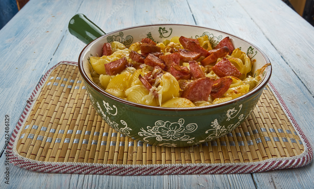 Canvas Prints  Andouille Sausage Macaroni Cheese