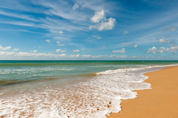 Serenity beach with Blue sky