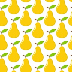 Seamless pattern with pears. Perfect for wallpapers, pattern fills, web page backgrounds, surface textures, textile
