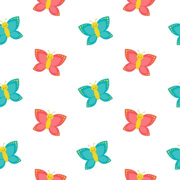Seamless pattern with butterflies. Perfect for wallpaper, gift paper, pattern fills, web page background, spring and summer greeting cards.