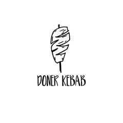 Template icon logo for doner kebab. Vector illustration