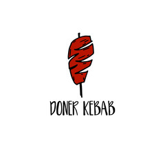 Template icon logo for doner kebab. Vector illustration