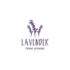  Template label logo design of abstract icon lavender. Vector illustration