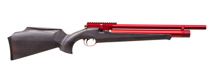 pneumatic rifle isolated on white