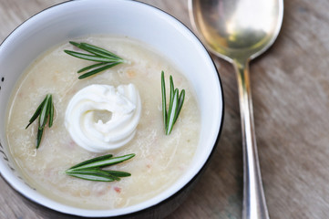 Potato Bacon Soup with Rosemary