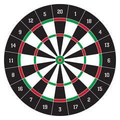 Dart board vector illustration