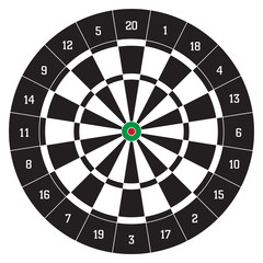 Dart board vector illustration