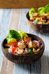Vietnamese style salad with tofu and vermicelli noodles