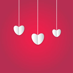 Greeting card for Happy Valentine's Day.For  banners,wallpapers and craft paper.Vector illustration