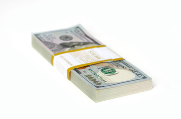 pack of hundred dollar bills