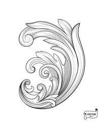 Curls and scrolls ornament for design elements.