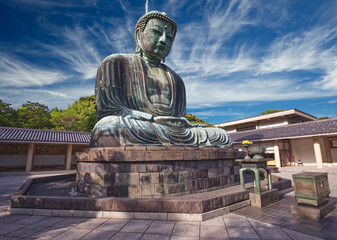 Great Buddha statue in Kamakura temple