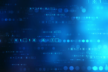 Fototapeta premium Binary Code Background, Digital Abstract technology background