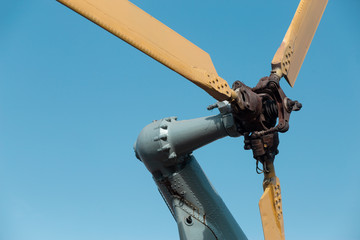 closeup helicopter tail