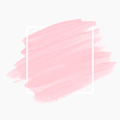 Brush stroke painted background over square frame vector. Perfect design for headline, logo and sale banner. 