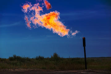 gas torch for oil production