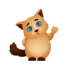 Cartoon character pet. The cat emotion icon