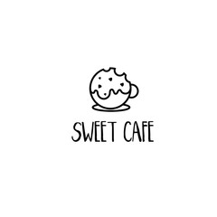 Template icon of sweet food.Vector illustration