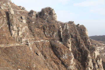 Walkways along the Shanxi mountains path