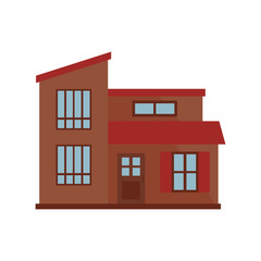 Brown townhouse illustration. Home, design, architecture. Building concept. Vector illustration can be used for topics like real estate, advertisement, house