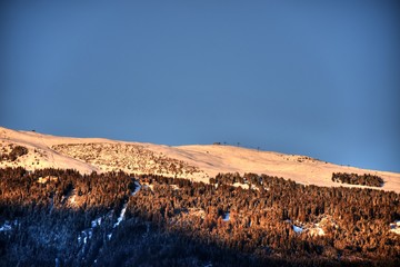 Winter, Schnee, Alpenglühen, Eis, verschneit, Abendrot, Dämmerung, Abend, Schleinitz,...