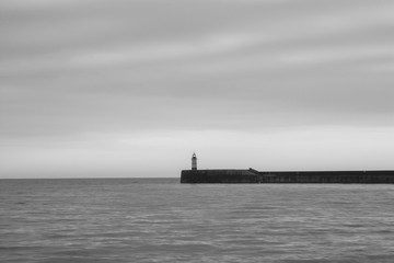Lighthouse at Newhaven Port, East Sussex, UK