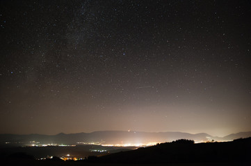  night view of the countryside