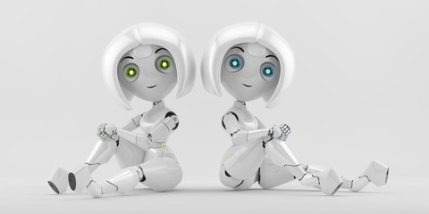 White lady sitting in side render