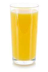 Orangensaft Saft Getränk Glas freigestellt Freisteller isoliert