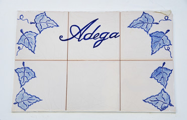 blue portuguesse tiles of  Adega: "wine House"