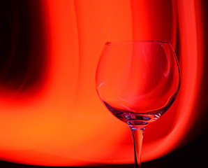 wine glass in beautiful lighting